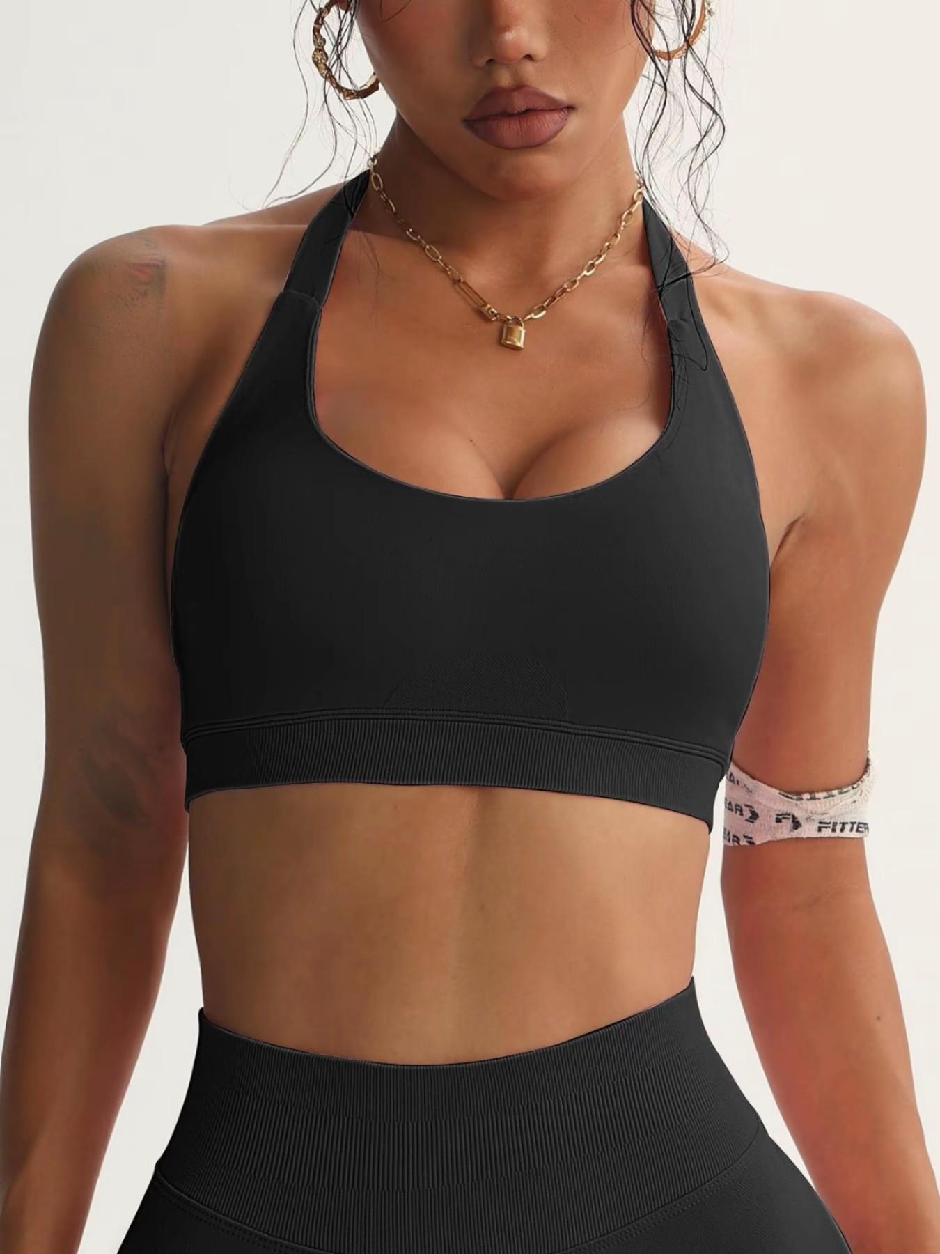 Sexy Fashion Women's Sports Bra, Yoga Pilates Halter Top, Quick-Dry Sweat-Wicking, High-Intensity Workout, Gym Clothes Workout, Tennis Golf Essential, Yoga Gym Activewear, Fitness Clothes