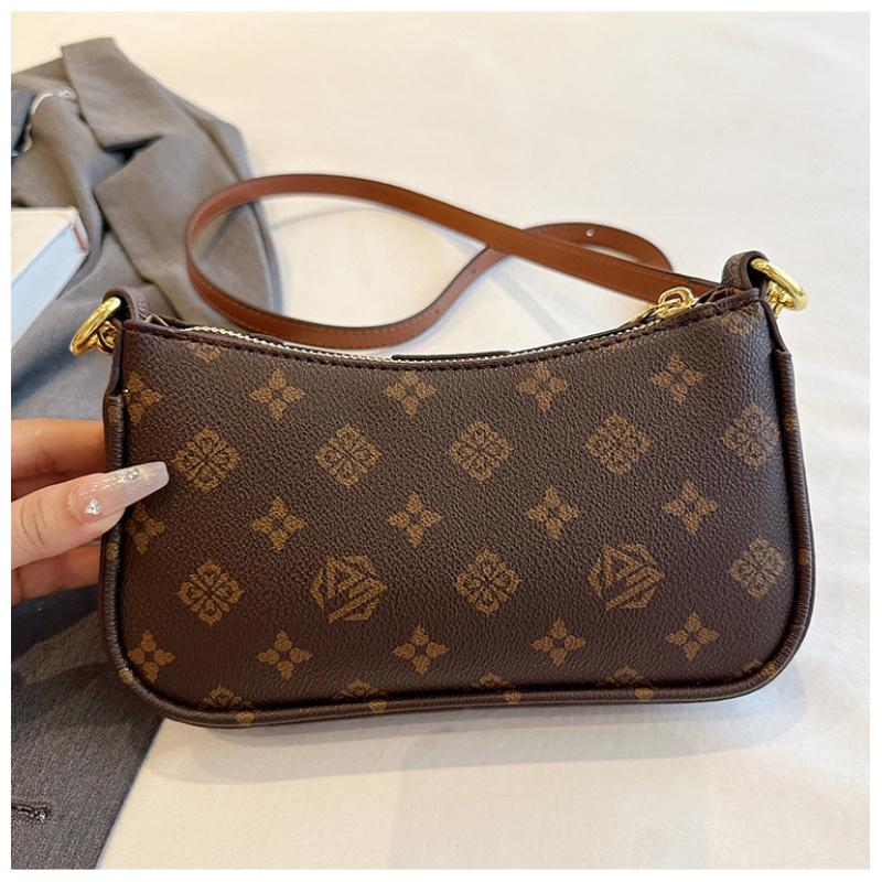 Women's Fashion Bag, Vintage Print Chain, Small Square Bag, Shoulder Bag, Crossbody Bag, Daily Bag, Leather Satchel