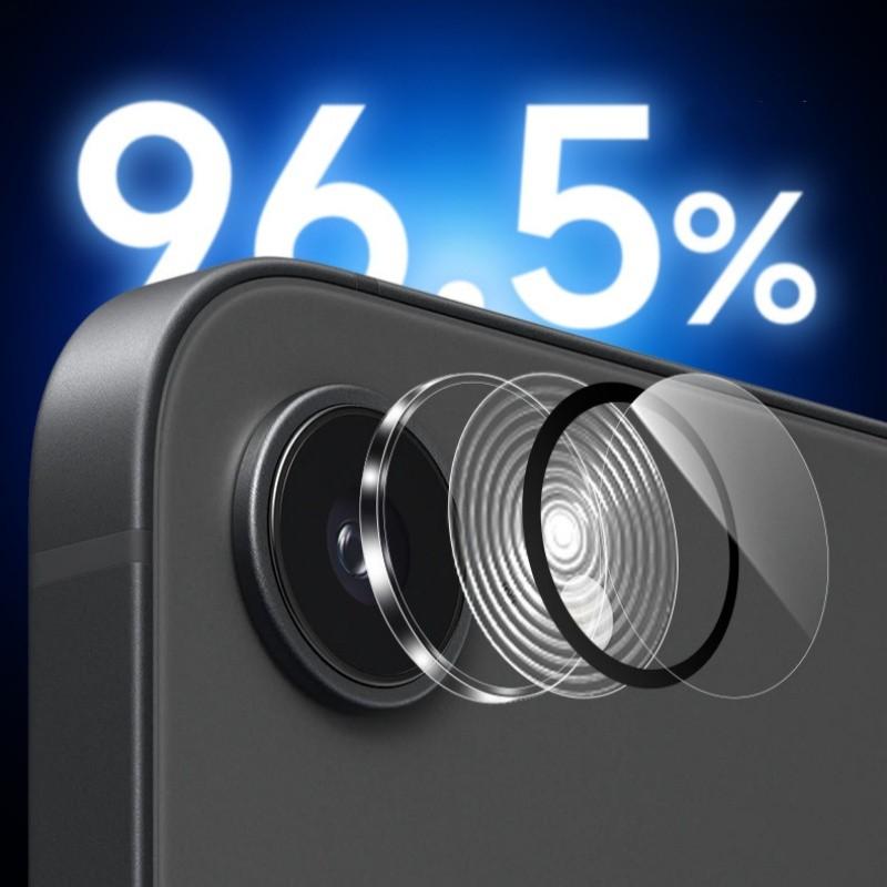 Two-Pack Lens Rings for iPhone 17e/16e, Tempered Glass Camera Protection Film, Compatible with iPhone 17e, Durable and Clear