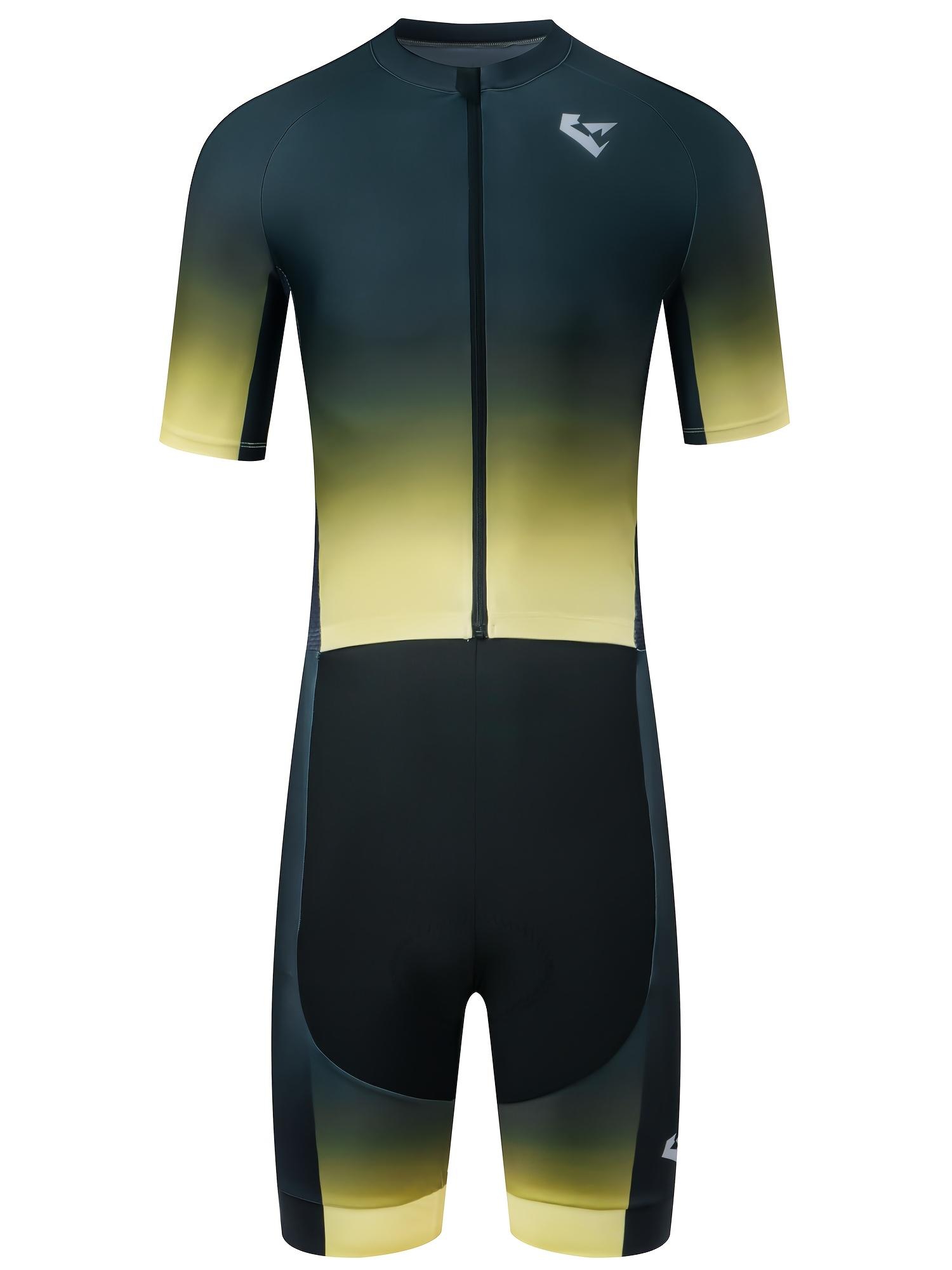 Summer new short-sleeved one-piece cycling suit. The integrated design conforms to human biomechanics. It is a professional training suit for mountain bikes and road bikes.