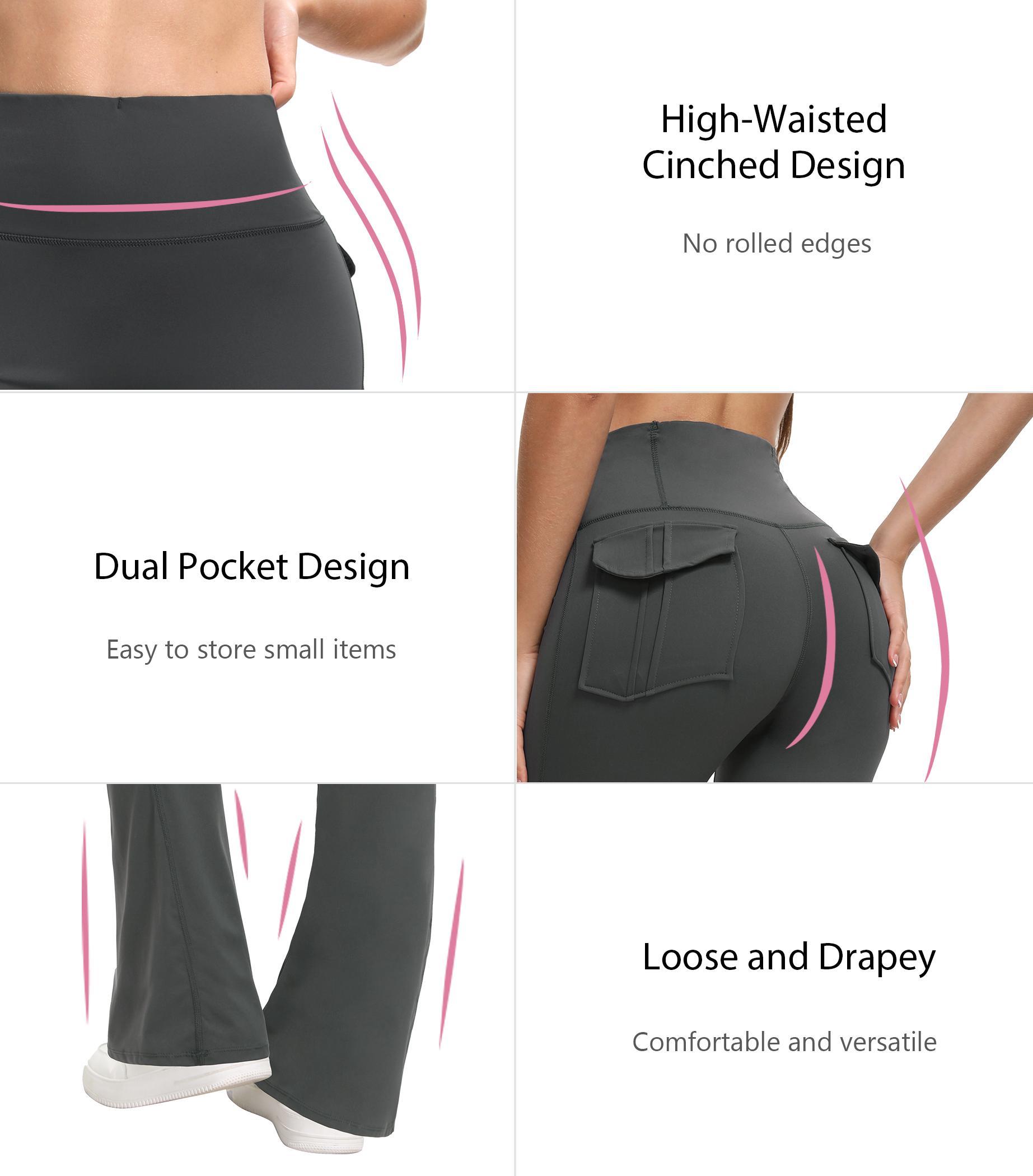 3PCS Women's Flared Leggings with Pockets Women's Flared Sweatpants Fitness Leggings Butt Lifting Fitness Yoga Leggings Track Pants Grey Sweatpants Women Streetwear Exercise Pants Activewear Outdoor(3-Piece Combination) 3PCS Women's Flared Leggings with Pockets Women's Flared Sweatpants Fitness Leggings Butt Lifting Fitness Yoga Leggings Track Pants Grey Sweatpants Women Streetwear Exercise Pants Activewear Outdoor(3-Piece Combination)