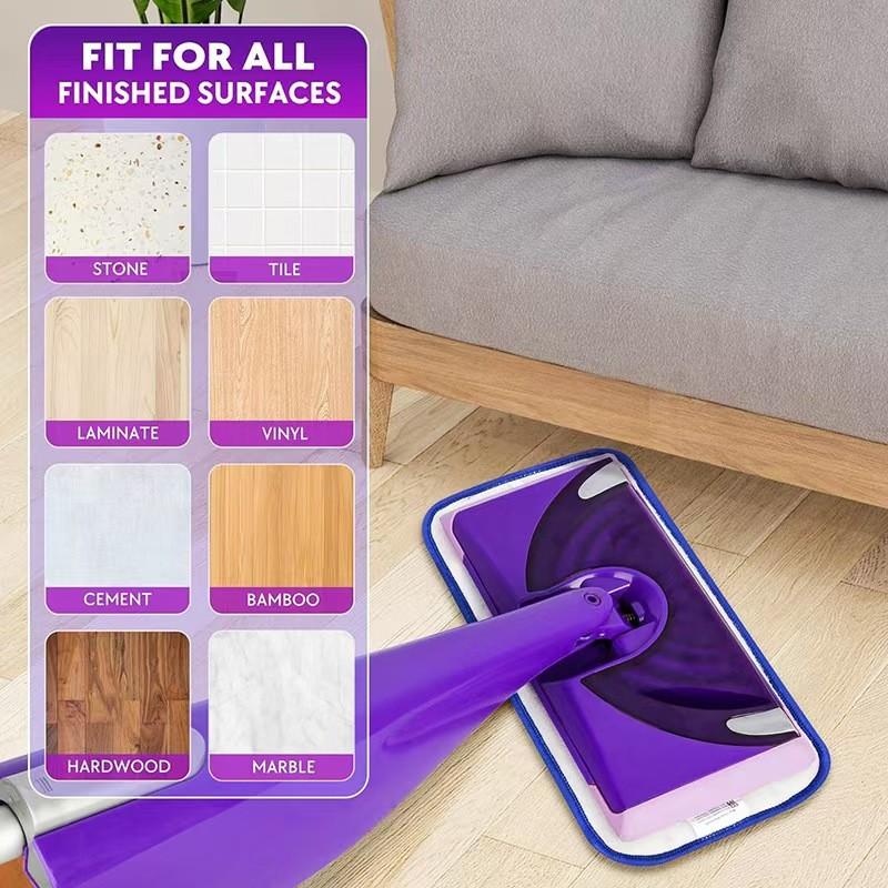 Reusable Microfiber Mop Pad for Swiffer Wet Jet, 12-Inch Dry/wet Mop Replacement, Easy Install, Durable Floor Cleaning Supplies