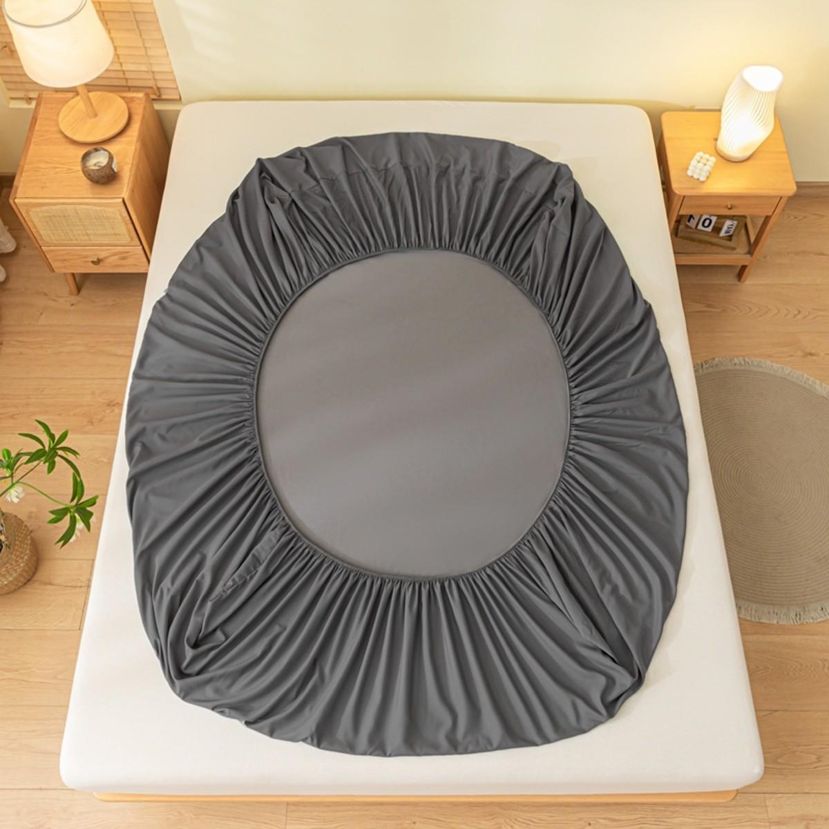 3pcs Solid Fitted Sheet Set, Elastic Non-Slip Full Coverage Mattress Protector, Deep Pocket Design, Soft Breathable Skin-Friendly Bedding, Wrinkle-Free Hotel Style Sheets