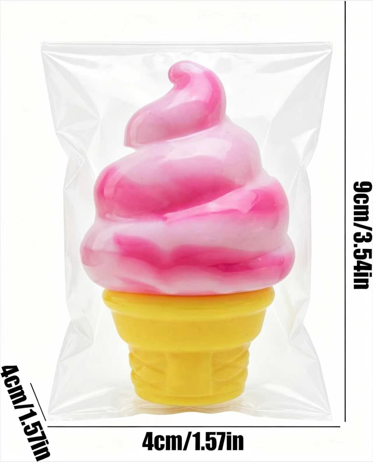 1/2/3pcs！Cone-Shaped Squeeze Toys, Ice Cream Shaped Stress Relievers, Boys And Girls Dress-Up Toys Food, Snack Theme Birthday Party Gift, Unique Present, Soft Toy Slow Rebound Squishy Sensory Toy