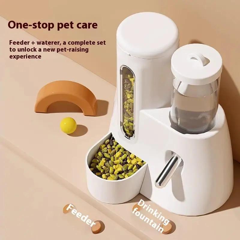 Hamster Automatic Feeding And Drinking Water Feeder Small Animal Dispenser Drinking Water Bottle Bowls Dish With Food Container