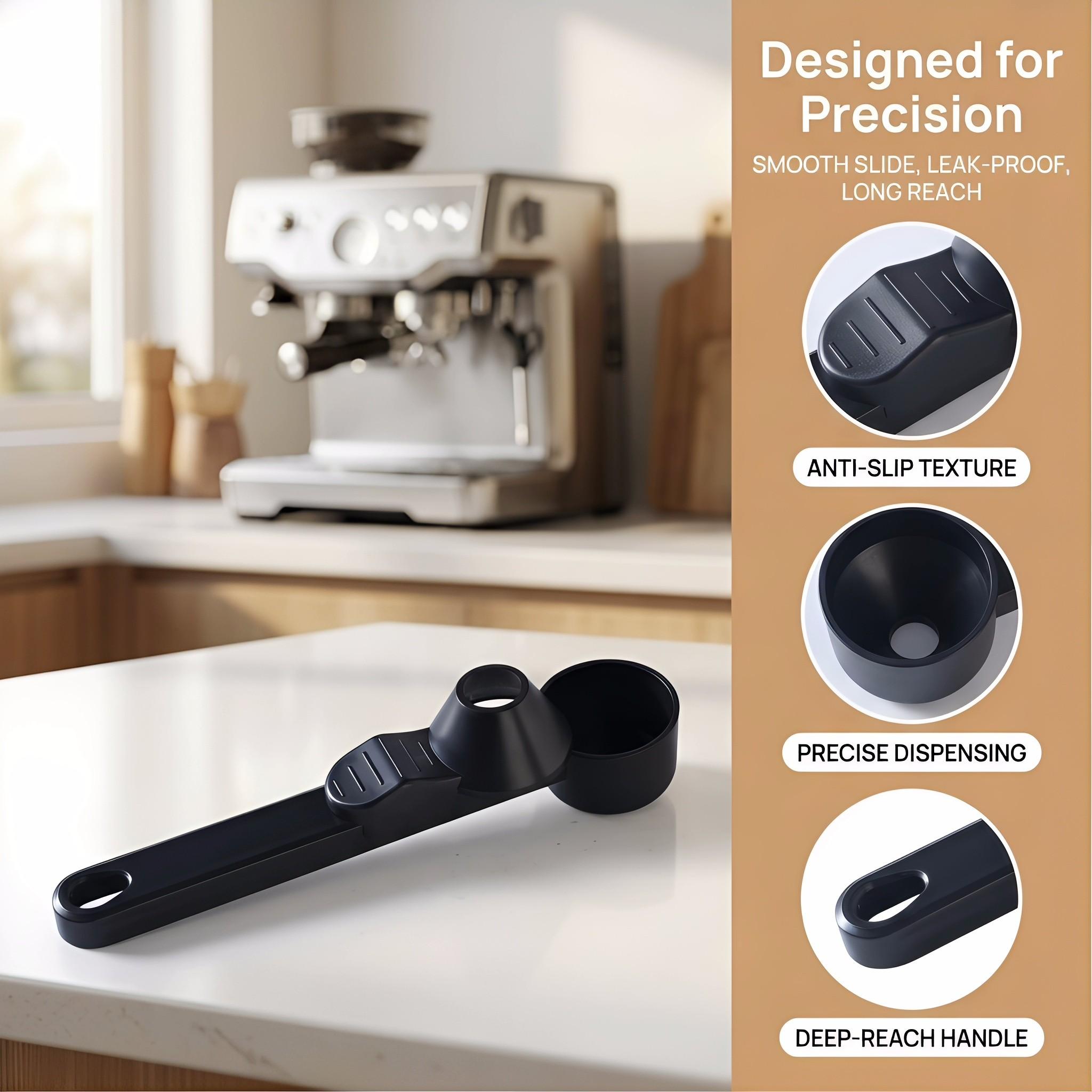 Creative Coffee Scoop with Long Handle, Large Capacity Leak-Proof Round Spoon, Innovative Coffee Measuring Tool, Perfect for Baristas & Home Use