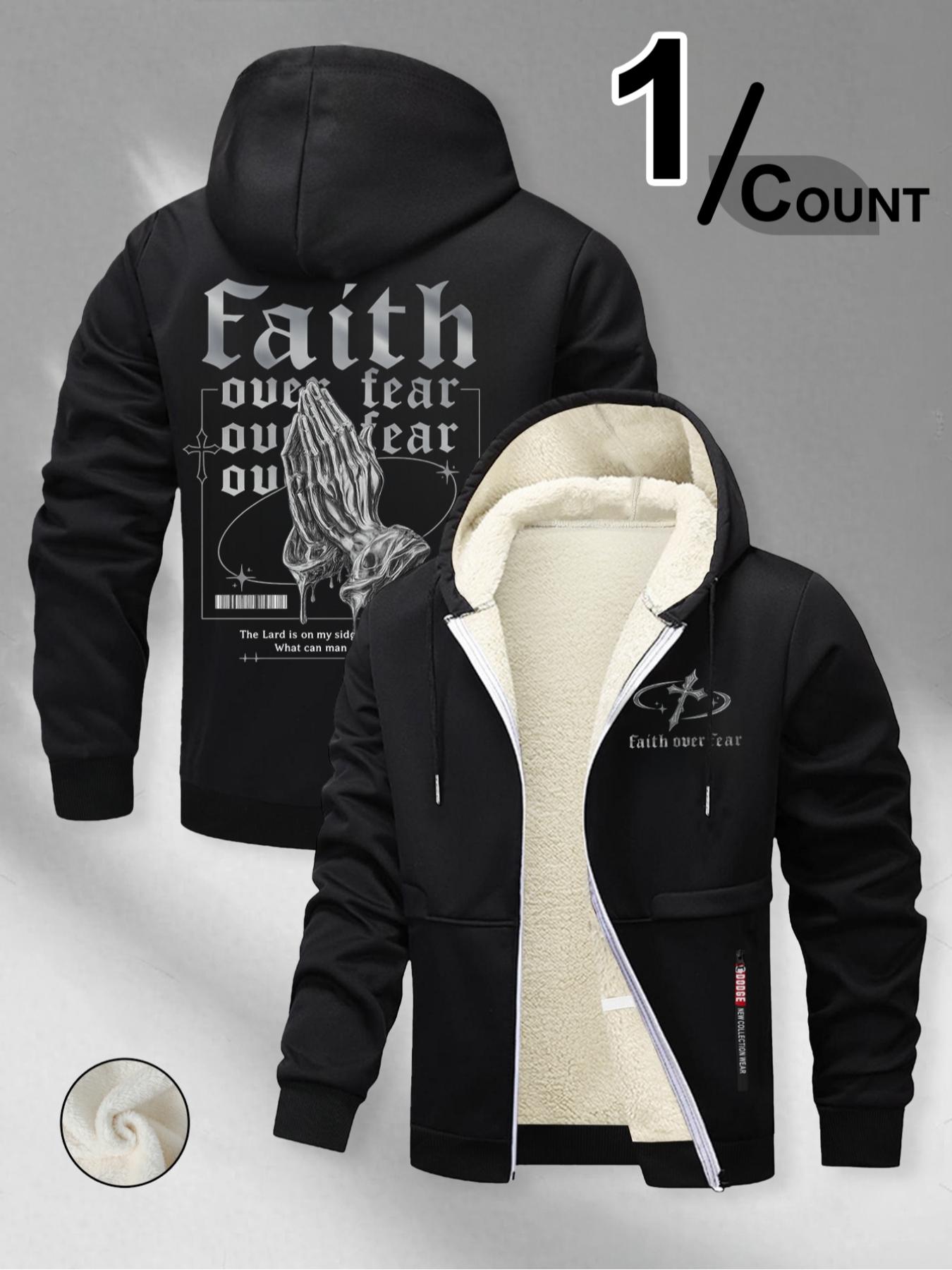 Trendy Religious Hoodie with 'only God Can Judge Me' Print, Casual Fitted Design, Winter Cartoon Pattern, Streetwear Style, Long Sleeve