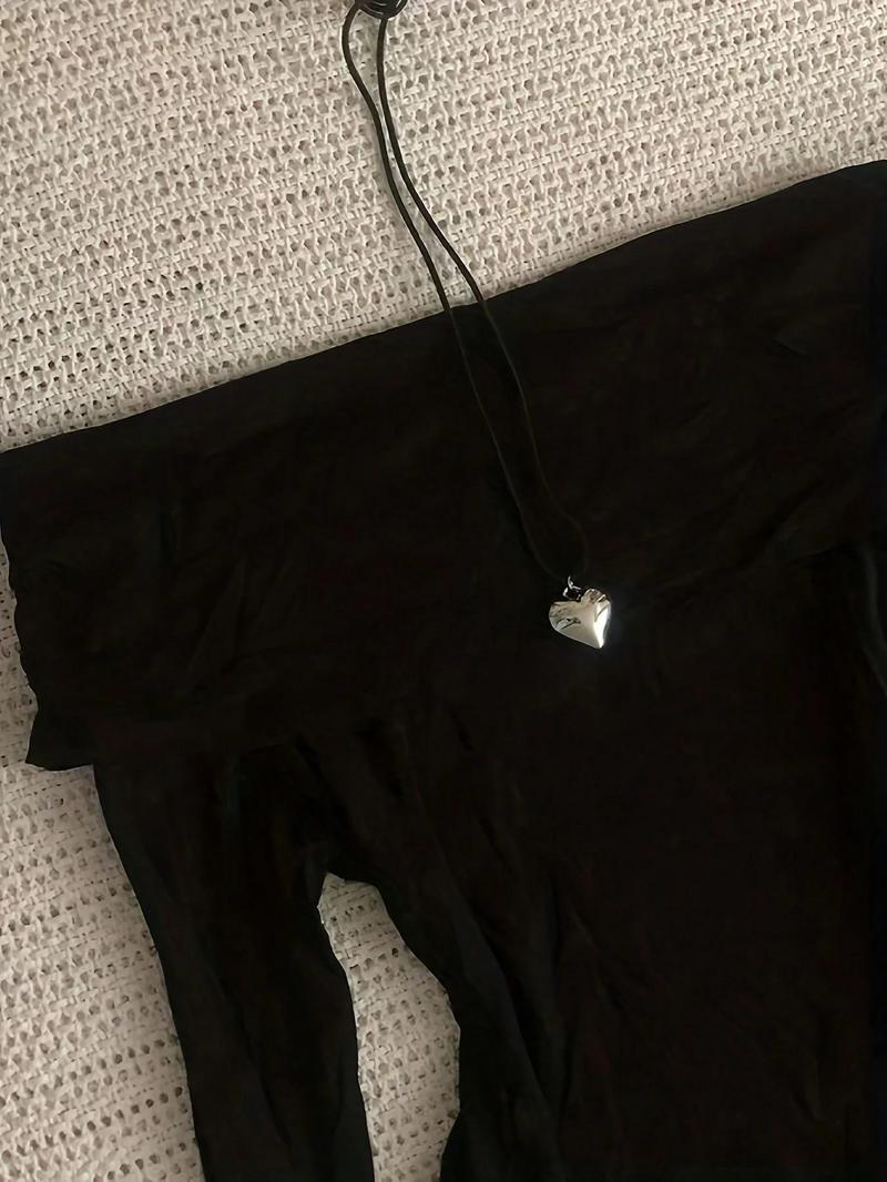 Women's Casual Knitted Shoulderless Long Sleeve Top, Slim-Fitting Plain Design, Perfect for Vacation and Commuting, Fall & Winter Fashion