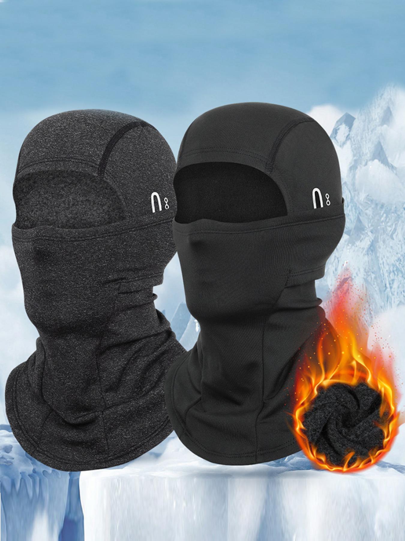 Unisex Winter Warm Face Mask Hoodie, Full-Face Windproof Fleece Ski Hat, Eyeglass Hole Motorcycle Cap, Outdoor Neck Warmer, Thermal Ski Mask, Full Balaclava