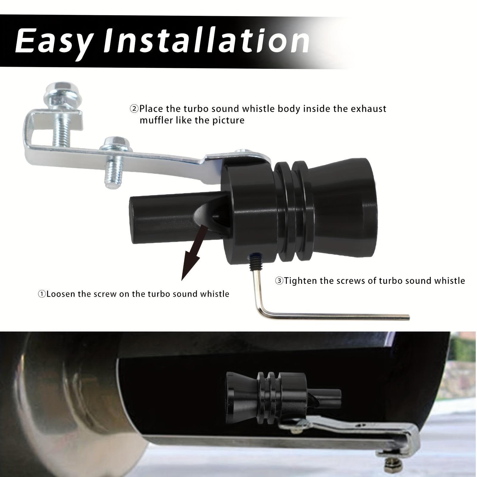 Multi-Color Turbo Sound Siren, Turbo Horn Exhaust Simulator for Cars, Trucks, Suvs, Motorcycles, Scooters, Tailpipe Sound Enhancer