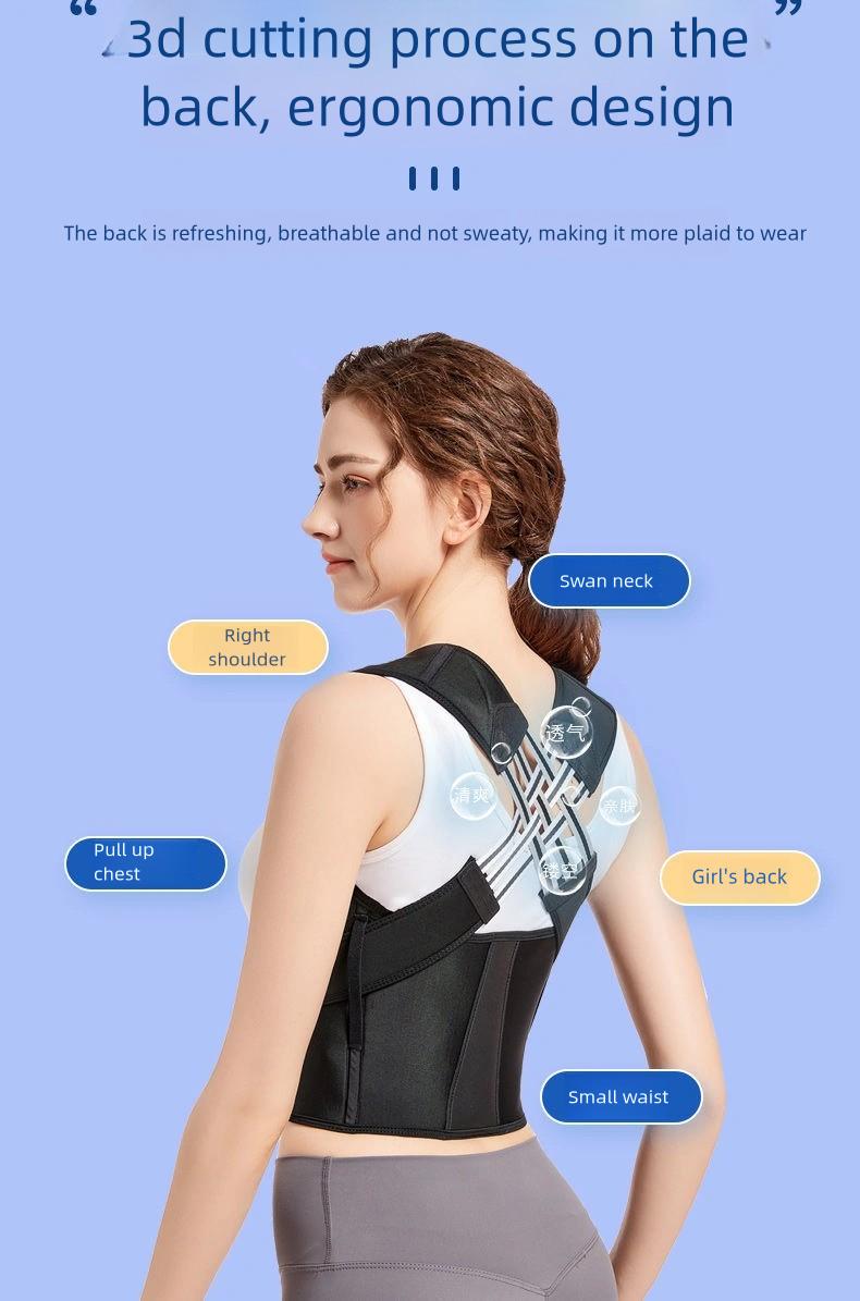 Spine Alignment Anti Hunchback Brace Adjustable Posture Corrector Back Neck Pain Relief Upper Back Support Comfortable Ergonomic Design for Office Work Computer Desk Study Posture Trainer