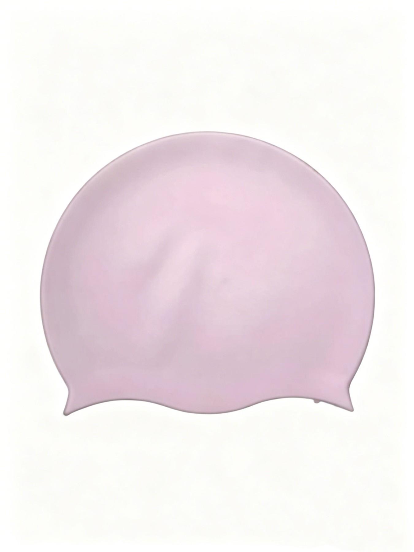 Women's Waterproof Swim Cap, Comfortable Silicone Ear Protection, Large Size for Long Hair, Adult Swimming Hat for Men and Women