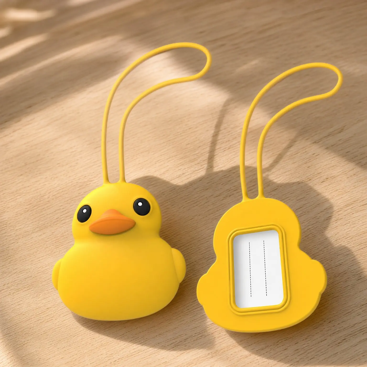 Cute Animal Luggage Tag (1 Pack) with Reusable Name Card | Scratch-Free Durable Silicone Bag Tag, Waterproof ID Tag for Travel Suitcases, Backpacks, School Kids & AdultsGift