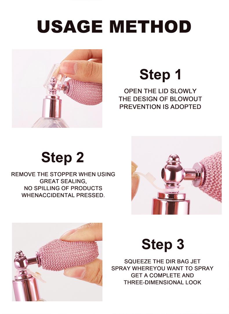 Shimmer Puff Spray Unscented Silver Glitter for Body Face Hair Nail Clothes Highlighter Makeup Festival Party Concert Rave Accessories Fragrance Pigment Cosmetic Pale Pink