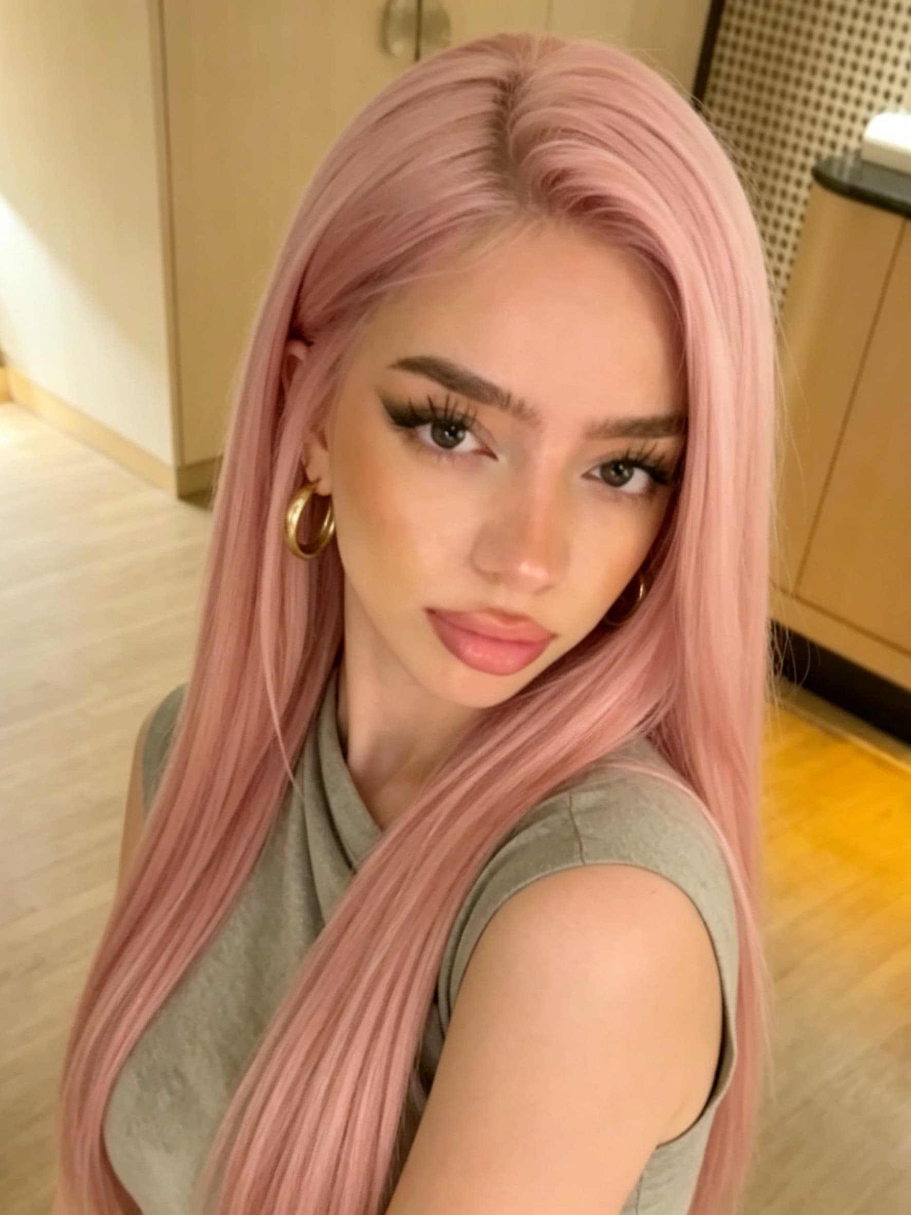 Light Pink Straight Synthetic Lace Front Wig, Glueless Lace Wigs, 13x4 Hd Pre Plucked with Baby Hair Long Silky Straight Synthetic Wig for Women Daily Wear Holiday Party Use