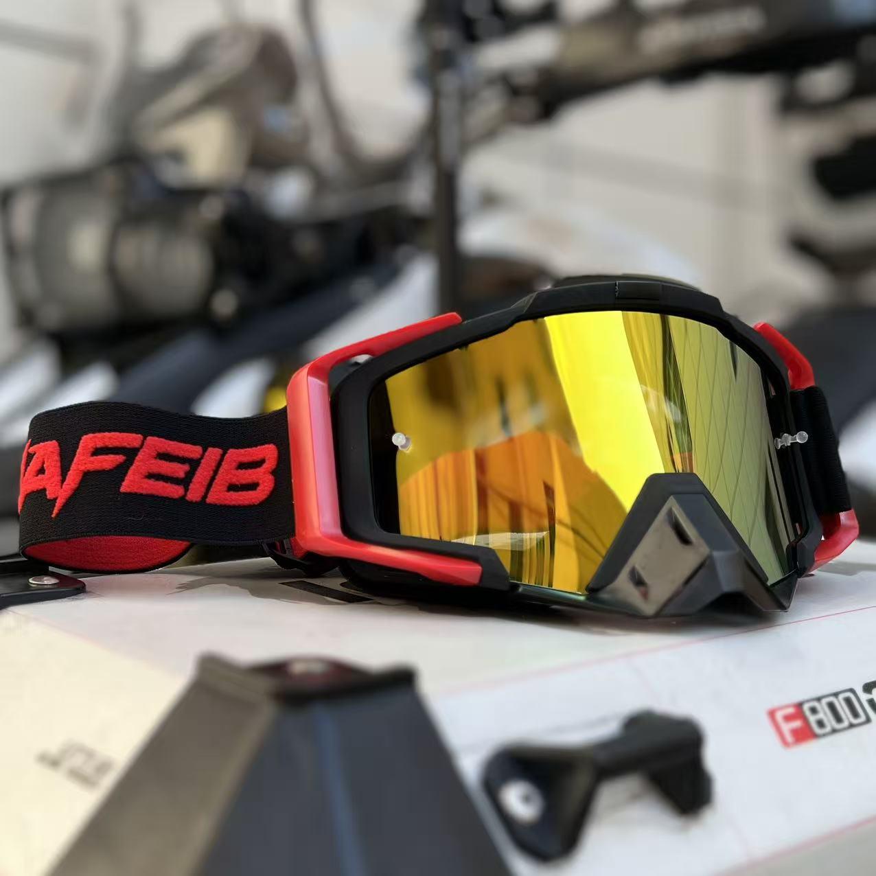 NAFEIB Universal OTG Goggles, Wear over Glasses, Durable, Dust-Proof, Breathable, Adjustable, Ideal for Motorcycle, Skiing, Atvs, Biking