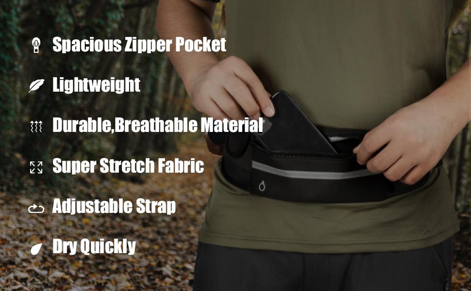 Running Belt for Women & Men, Money & Hiking Fanny Pack, Cycling Bag, Adjustable Pouch for Phone, Keys & Cash. Lightweight for Outdoor Activities Running Belt for Women & Men, Money & Hiking Fanny Pack, Cycling Bag, Adjustable Pouch for Phone, Keys & Cash. Lightweight for Outdoor Activities