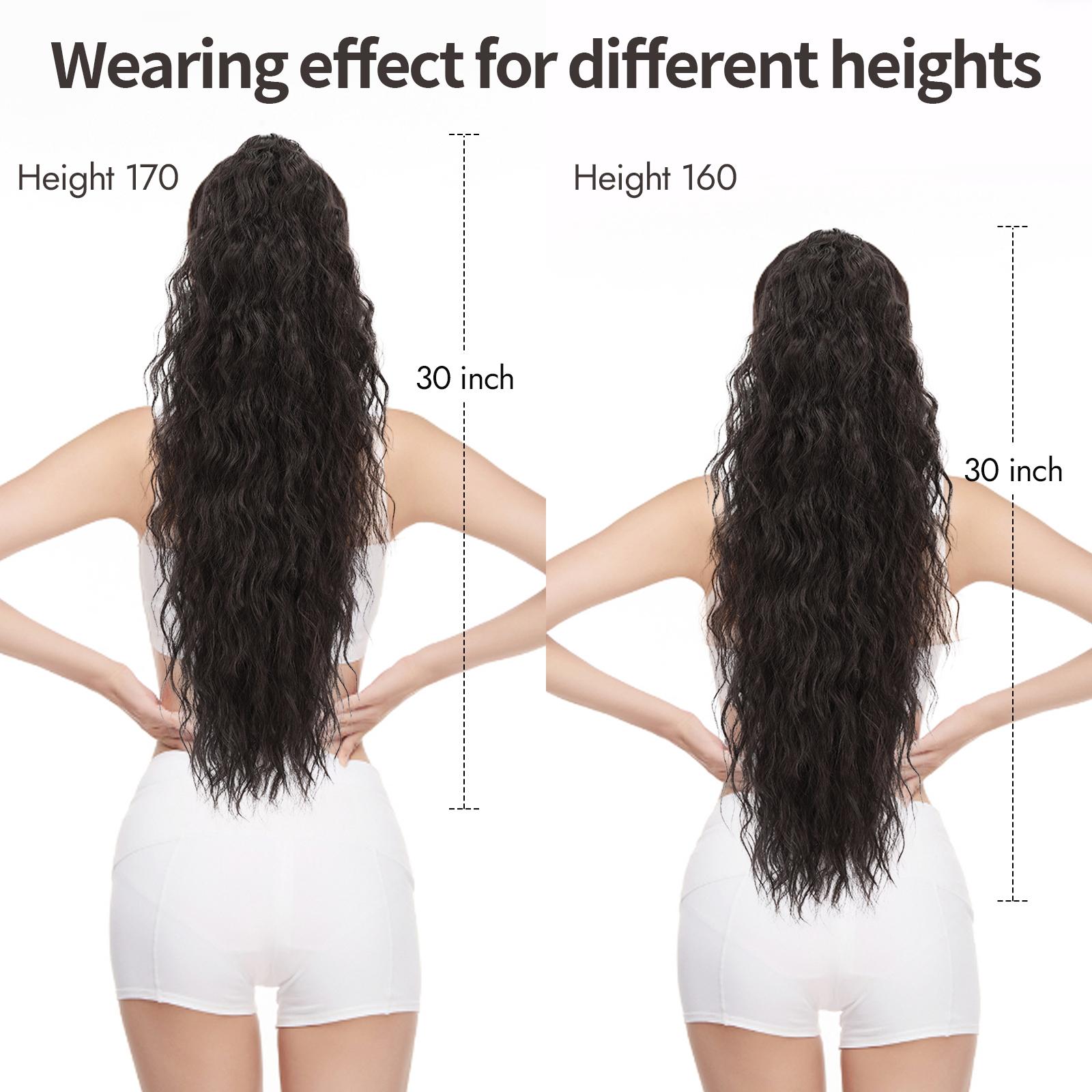 Isaic_hair 30 inch Claw ponytail,  refreshing hairstyle synthetic ponytail wig for beginner ladies for quick daily wear, instant hairstyle change