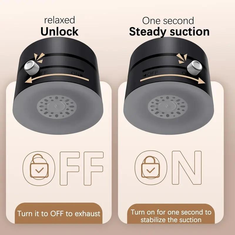 Vacuum Magnetic Suction Phone Holder, 2025 New Magnetic Suction Phone Mount, Foldable Portable Double-Sided Vacuum Magnetic adsorption Adjustable Universal Smartphone Holder Mobile Phone Holder for All Phones