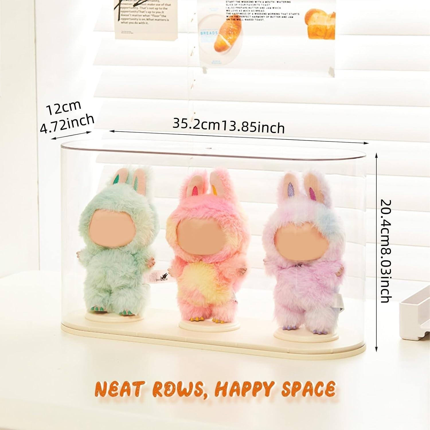 Transparent Collectible Display Box, Stackable Transparent Doll Storage, Dustproof Blind Box Doll Show Stand for Home & Office, Collectible Figurines