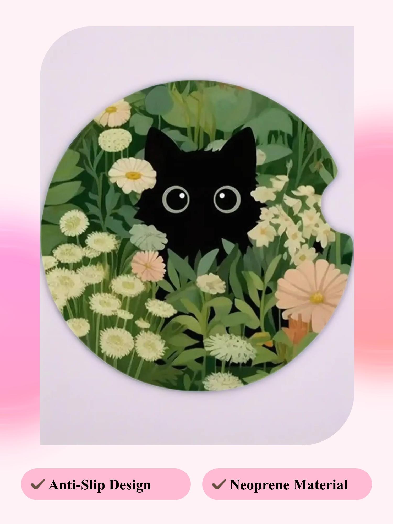 Car Coaster, Round Anti-slip Car Cup Holder Pad, Car Interior Decoration Accessories for Women & Men, Car Interior Decorative, Automotive Decorative Accessories, Auto Accessories, Car Interior Accessory