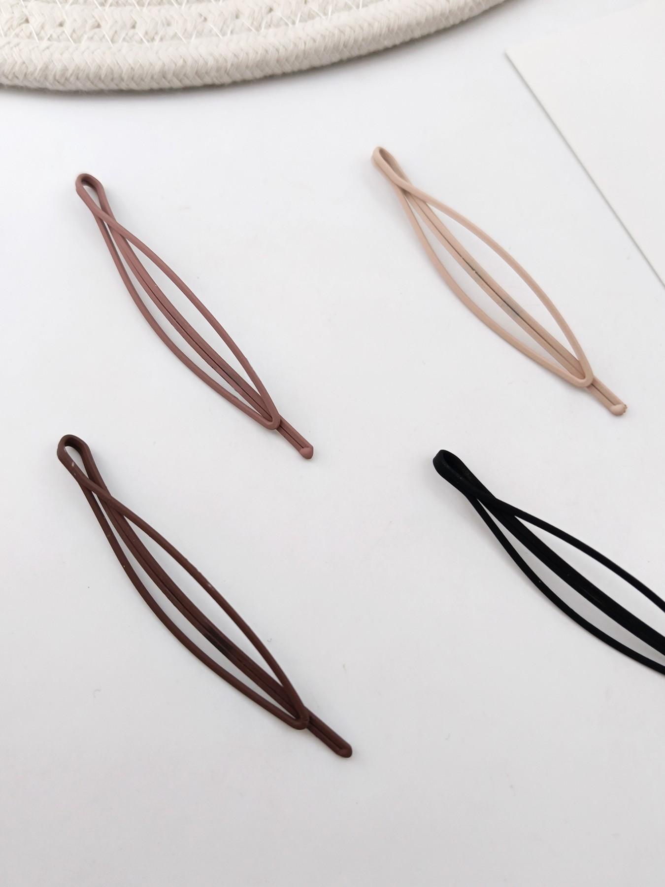 1 Pack 4 Pcs 7cm Sharp Oval Hair Clips, Simple Elegant Hair Accessories, Suitable for Various Hairstyles, Enhance Your Look