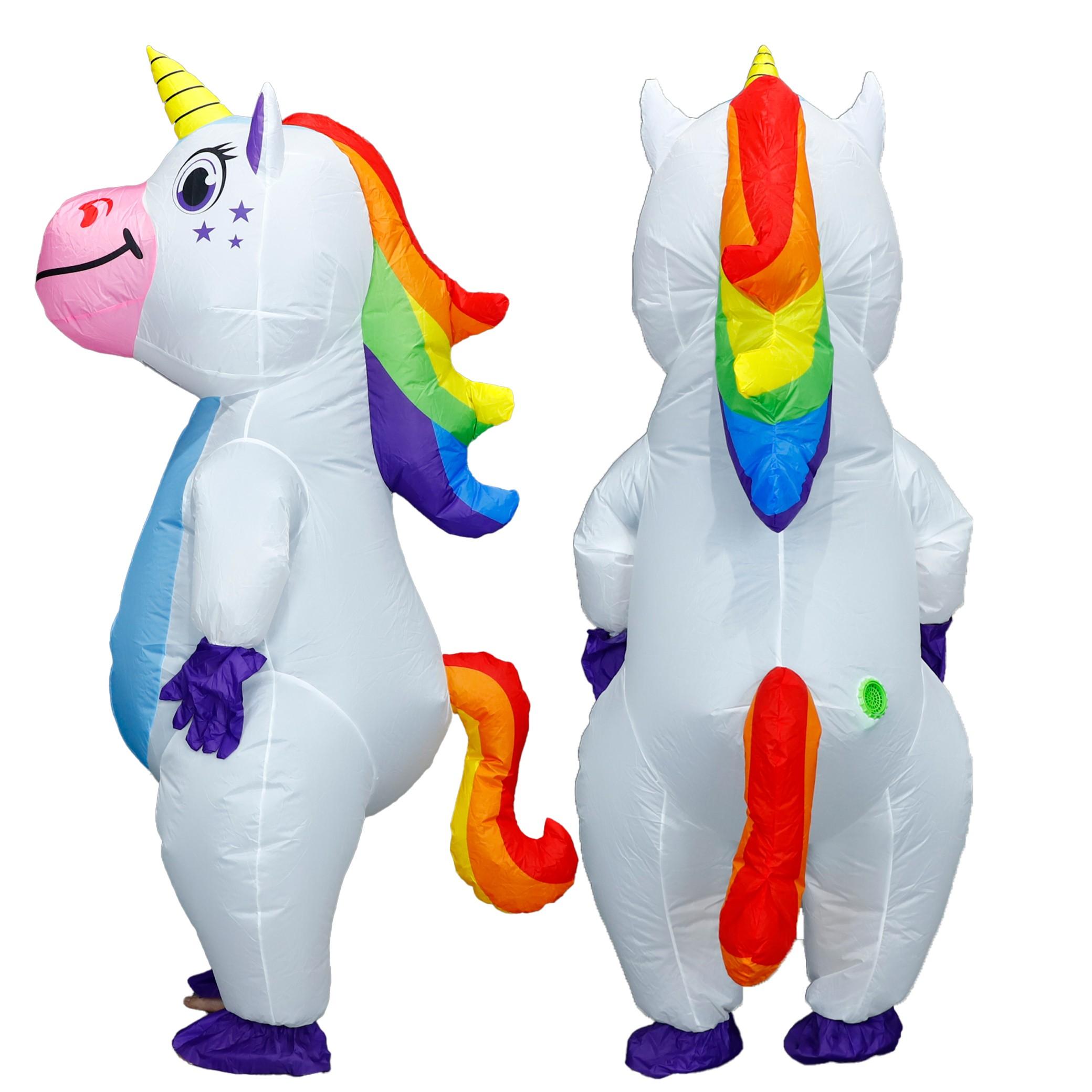 Halloween Inflatable Costume Adult Full Body Unicorn, Festival Theme Role Play Party Dress, Fun Halloween Attire for Adults