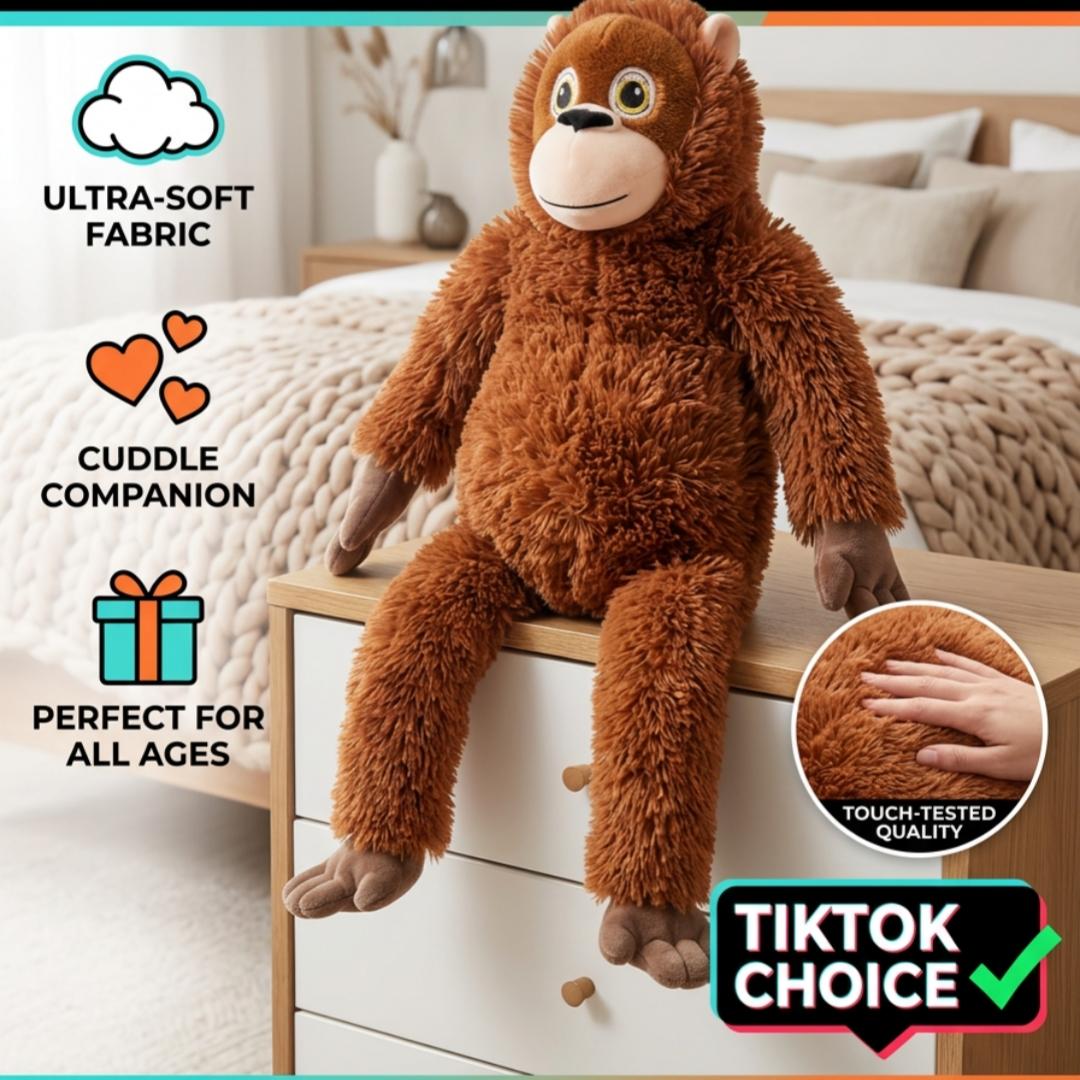 60cm/44cm Jungesku Gorilla Monkey Plush Toy, Gibbon Pillow—Cute Gorilla Plush, Fun and Creative Monkey Pillow, Children's Sleep Companion, Comfort Doll, Birthday Gift