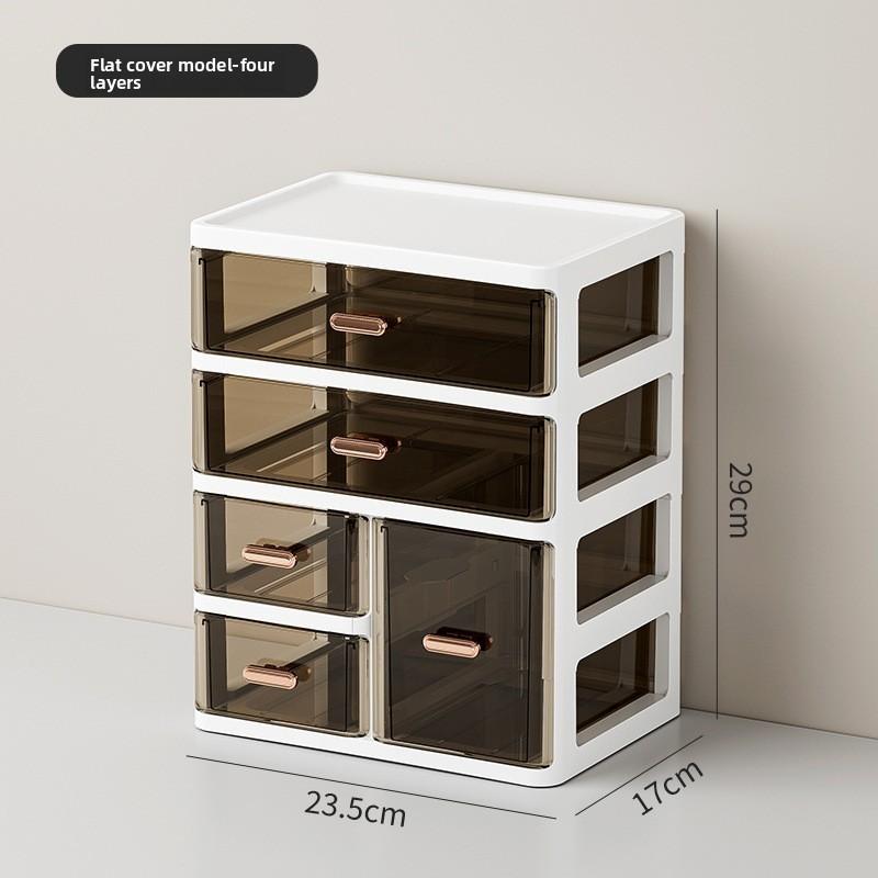 Transparent Multi-Layer Storage Box with Drawers, Cosmetic & Jewelry Organizer, Bedroom Storage Organizer, Perfect Gift for Beauty Enthusiasts & Women