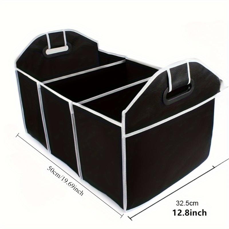 Car trunk cargo storage bag, foldable black car and trunk storage box