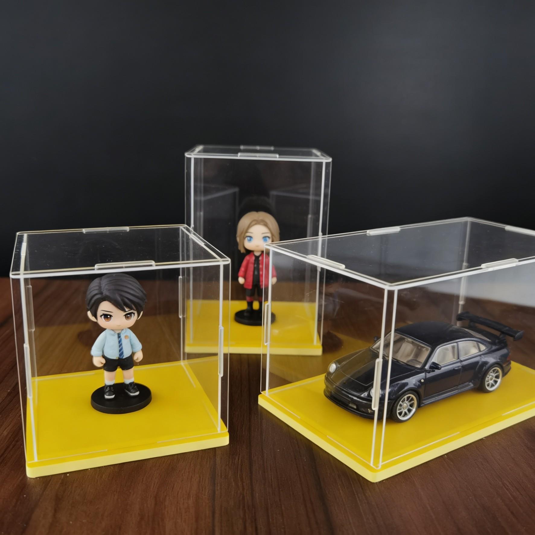 Transparent Acrylic Display Case, Stackable Doll Box, Vertical Assembly Stand, Multiple Sizes Available, Base, Collectible Figurine Storage