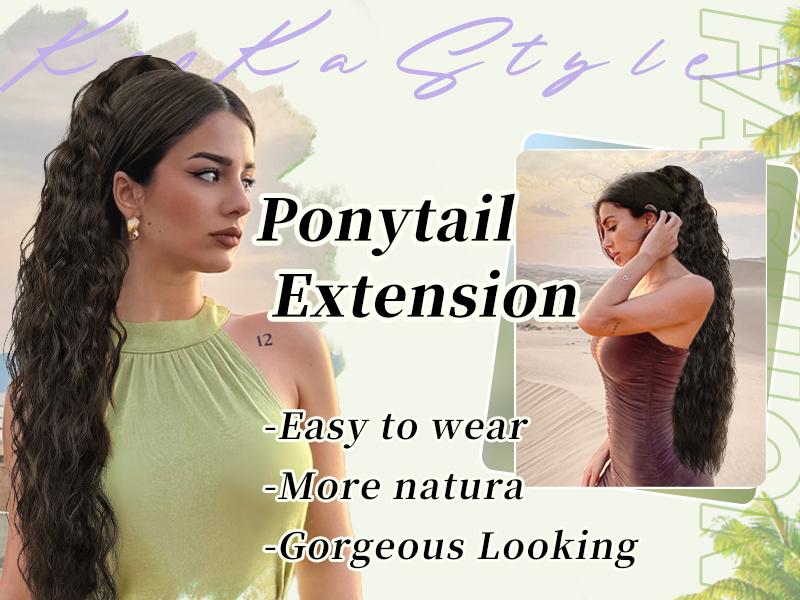 Isaic_hair 30 inch Claw ponytail,  refreshing hairstyle synthetic ponytail wig for beginner ladies for quick daily wear, instant hairstyle change