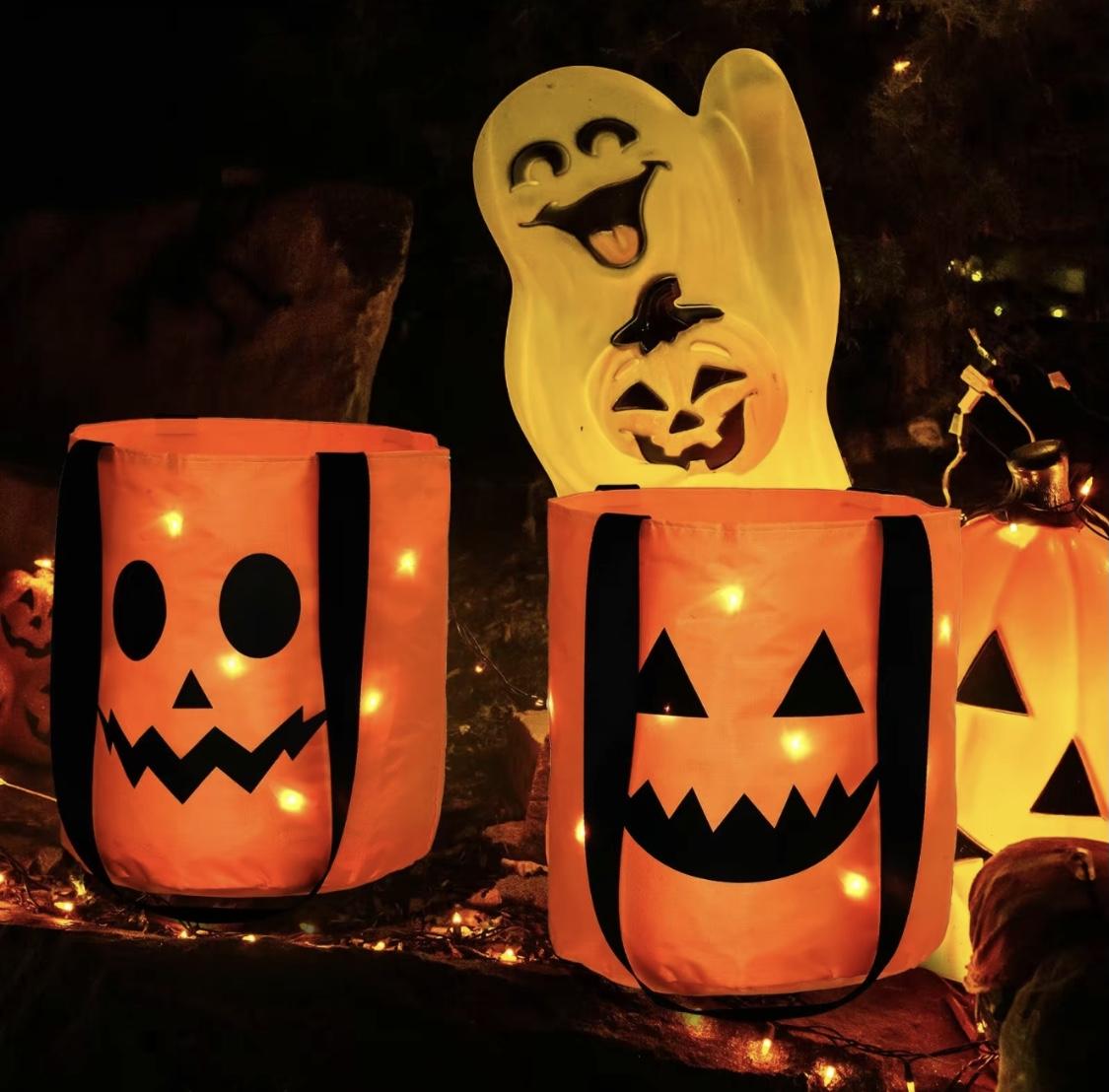 4-Pack LED halloween Treat Bags Night Light Bag Pumpkin Candy Buckets for Trick-or-Treating halloween inside deco 4-Pack LED halloween Treat Bags Night Light Bag Pumpkin Candy Buckets for Trick-or-Treating halloween inside deco