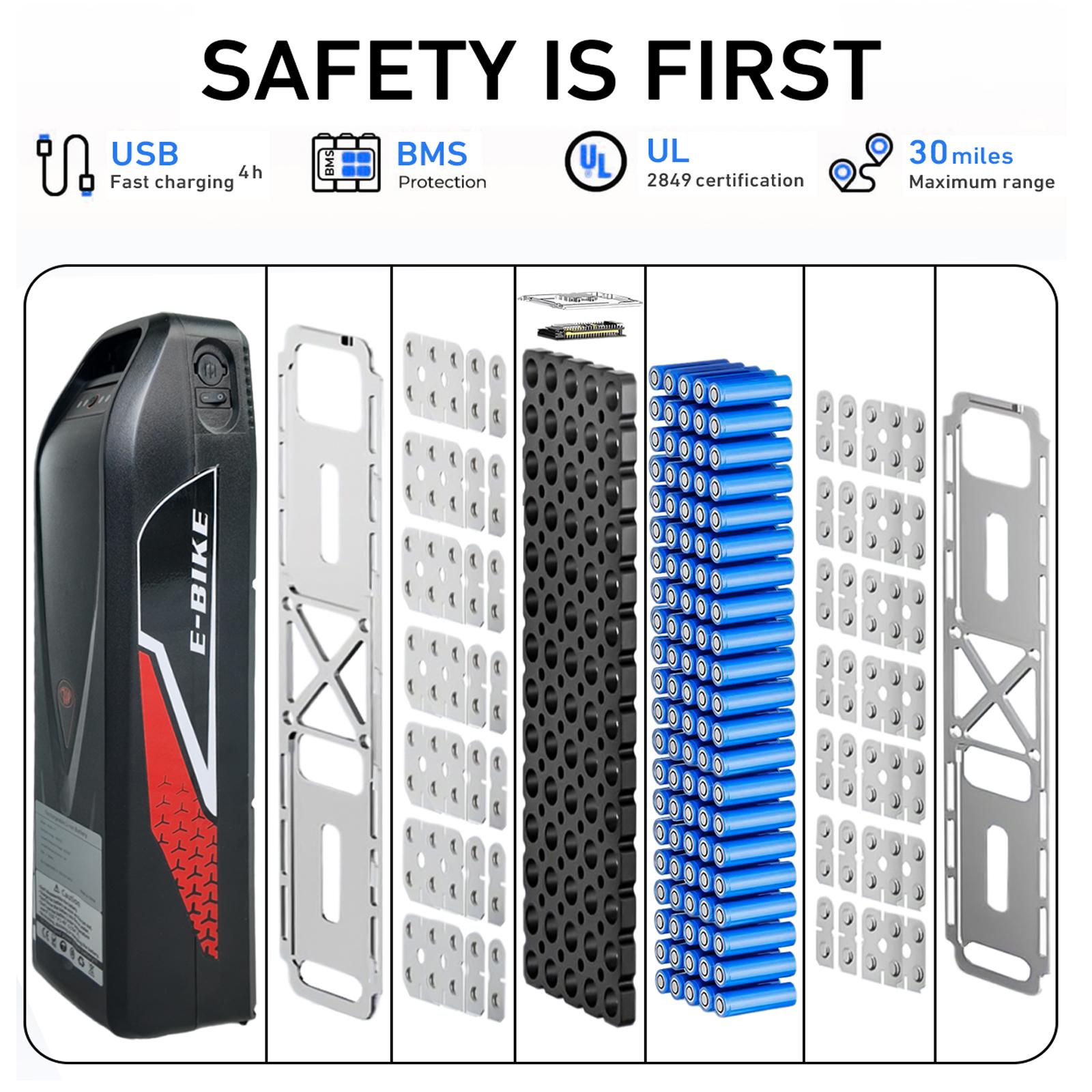 1500W Lightweight E-Bike | 50+ Mile Range & 25MPH | UL Certified | removable battery | Teen & Adults | For Commuting & Mountain Adventure | electric mountain bike | electric bicycle | front suspension | Sturdy Electric Mountain Bike | e bikes