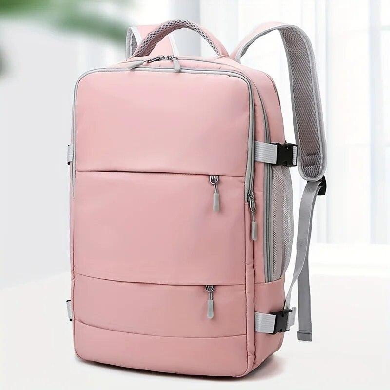 Large Capacity Waterproof Multilayer Travel Backpack with Shoe Storage, Casual Vintage Design for Daily Travel Use