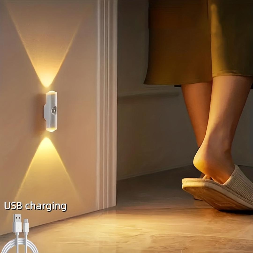 LED Wall Mounted Lights, Rechargeable Wall Sconces Lamp, 3 Color Temps Dimmable Cordless Wall Light USB Charging for Study Bedroom Reading Bedside