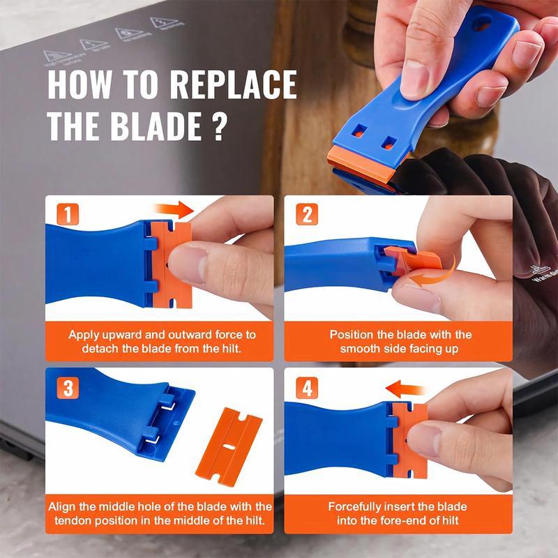 Plastic Razor Blade Scraper,2pcs Scraper Tool,100pcs Plastic Blades,for Cleaning Scraper Remover for Stickers,Decals,Adhesive,Labels,Paint from Glass,Car,Window,Caulk,No Scratches Lightweight Kit Kit Kit Plastic Razor Blade Scraper,2pcs Scraper Tool,100pcs Plastic Blades,for Cleaning Scraper Remover for Stickers,Decals,Adhesive,Labels,Paint from Glass,Car,Window,Caulk,No Scratches Lightweight Kit Kit Kit