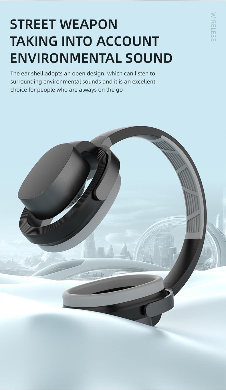 PAXA ZW-083 Headset Bluetooth Headphones，Hollow Earphone Design,Outstanding Acoustic Performance Balance Technology,  Low-Latency Sound Image Synchronization, Bluetooth 5.4 Stable Version, 30-Hour Battery Life, Suitable For Work Or Outdoor Activities.