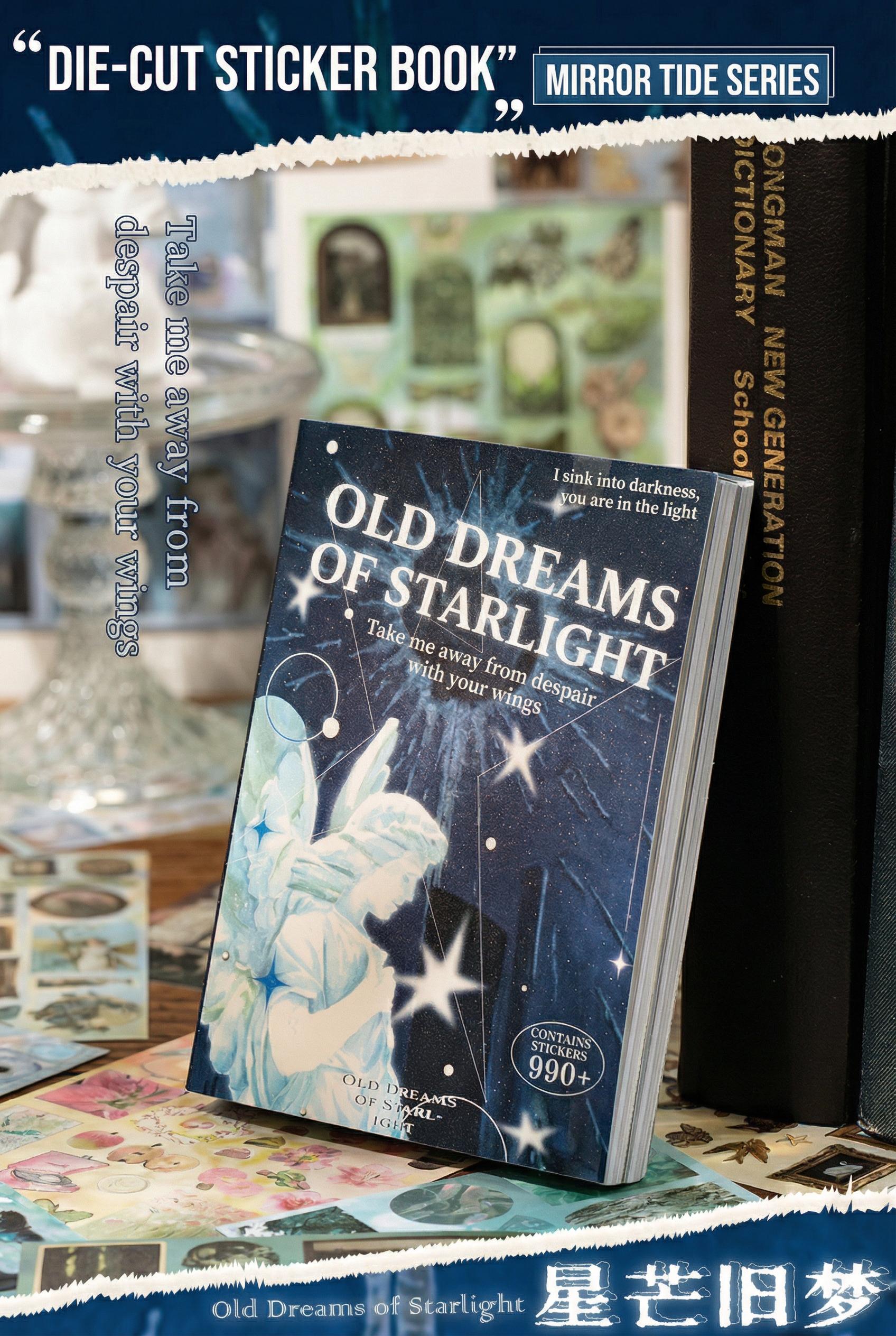 30 Sheets Old Dreams of Starlight Sticker Book – 990+ Cut Film Patterns. Multi-style DIY stickers for notebooks, scrapbooks, journals, planners & phone decoration. Stickerless art material. Perfect creative gift for teens, adults & stationery enthusiasts.