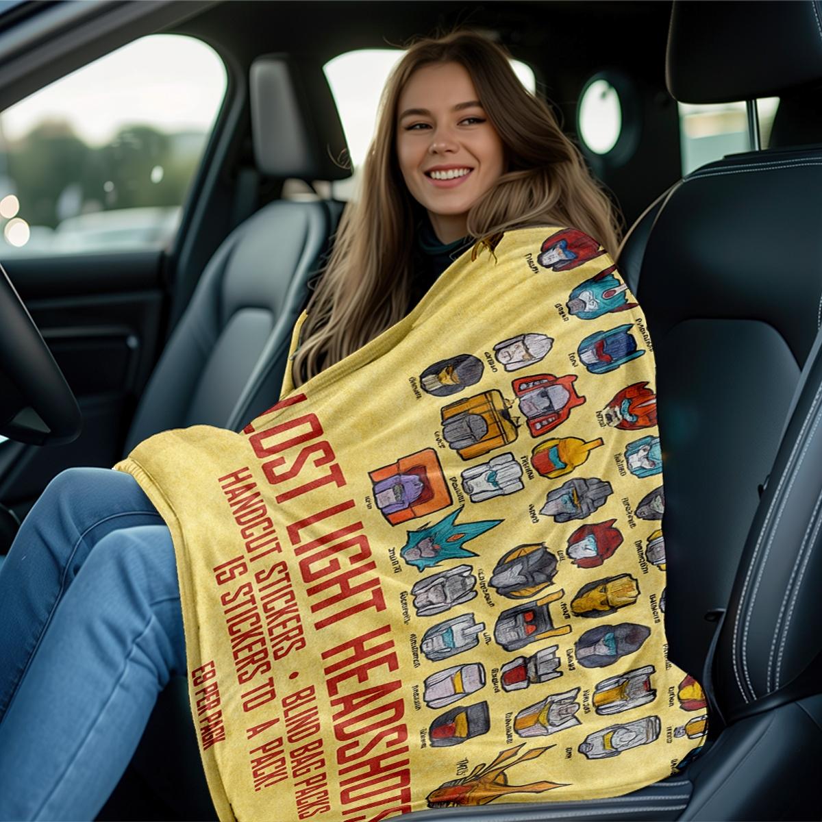 Transformers Lost Light Headset Vintage Plush Blanket, Soft Warm Multifunctional for Sofa Bed Car Office Camping, All-Season Gift