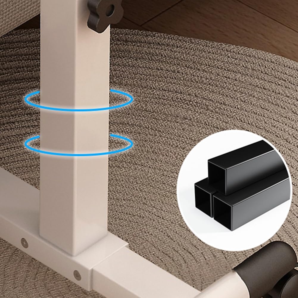 Foldable Standing Desk with Wheels, 27.2-35.4" Height Adjustable Mobile Overbed Tables, Metal Frame Portable Laptop Desk Bedroom Aids Hospital Bed Table for Home Hospital Foldable Standing Desk with Wheels, 27.2-35.4" Height Adjustable Mobile Overbed Tables, Metal Frame Portable Laptop Desk Bedroom Aids Hospital Bed Table for Home Hospital