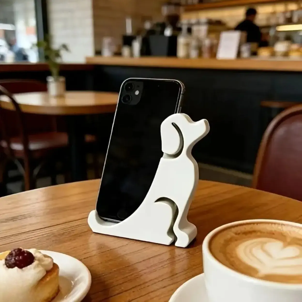 Cute Dog Shaped Desktop Phone Stand, Creative Animal Design Phone Holder, Sturdy Durable Multifunctional Desk Accessory, Decorative Ornament, Practical Gift Idea For Home, Office And Daily Desktop Use