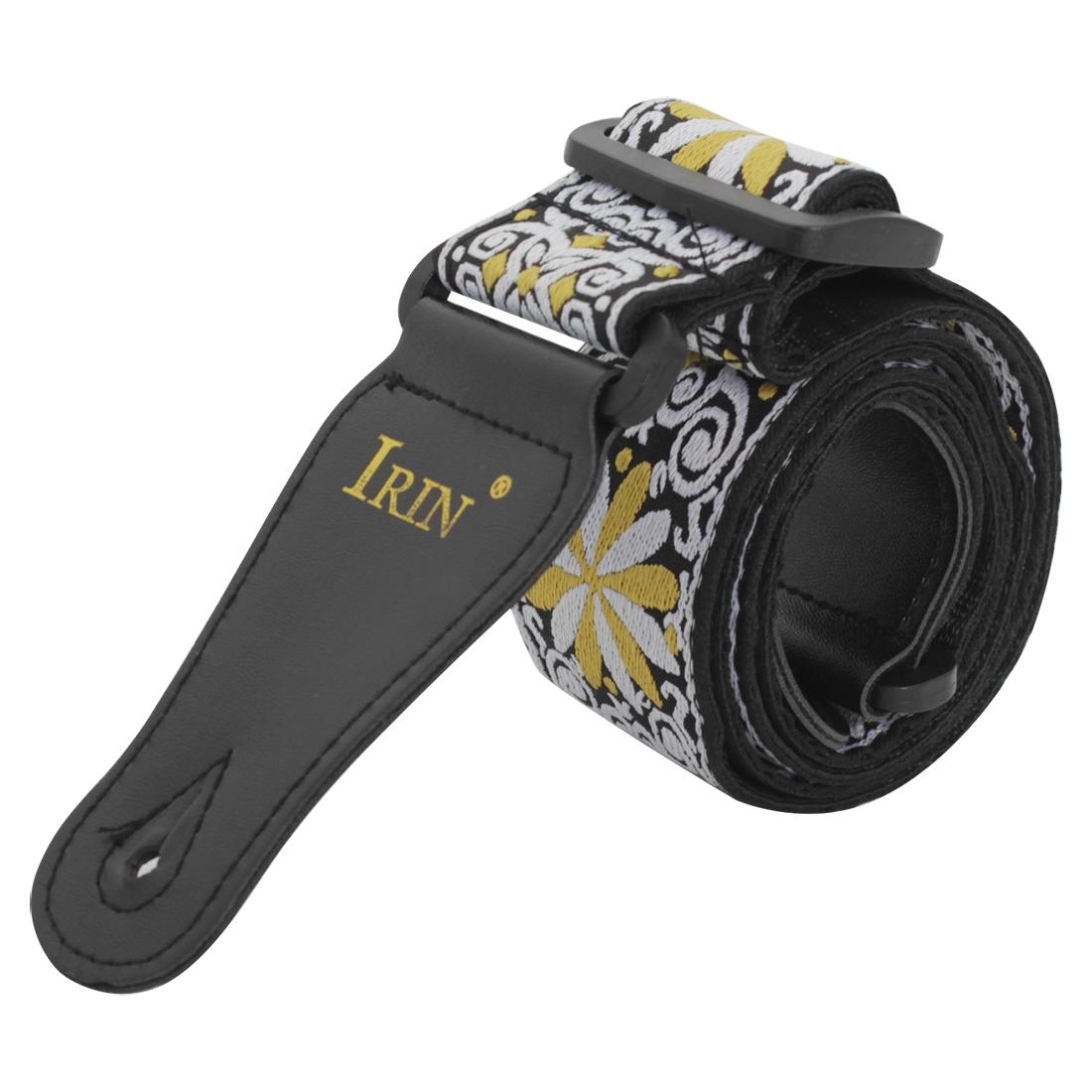 Embroidered Guitar Strap Vintage Ethnic Style Adjustable Backstrap for Acoustic Electric Bass Ukulele Guitar Accessories