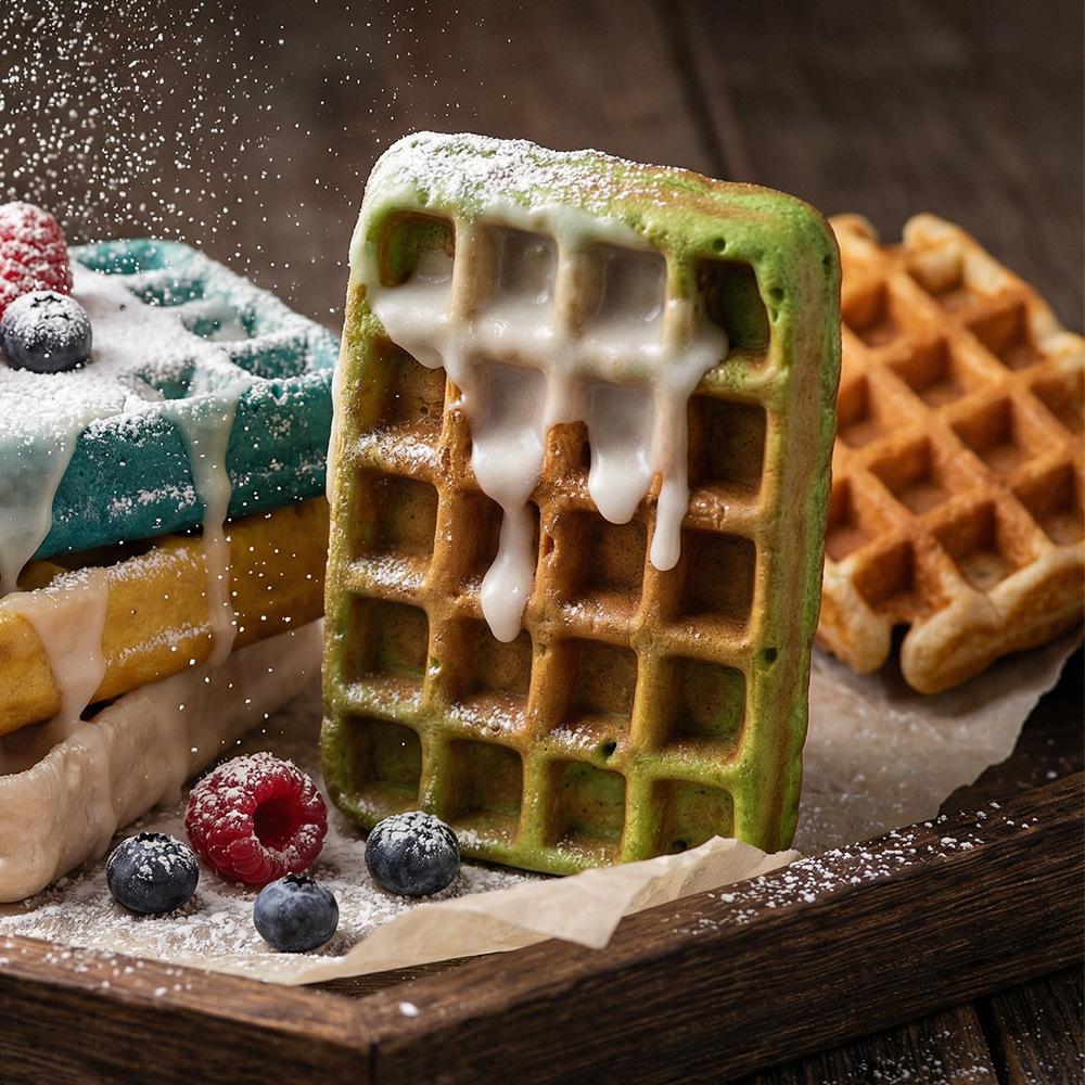 Simulation Waffle Silicone Mold DIY Handmade Creative Multi-purpose Dessert Decoration Decoration Scented Candle Kneading Mold for Handmade Lovers