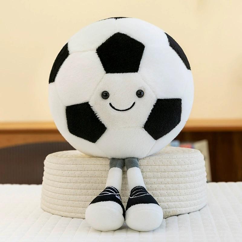 Funny Soccer Ball Plush Pillow with Legs - Adorable Stuffed Animal Toy for Boys and Girls, Soccer-Themed Throw Pillow Gift for Room Decor, Sofa or Bed, Soft Stuffed Animal (Soccer 10 Inch)