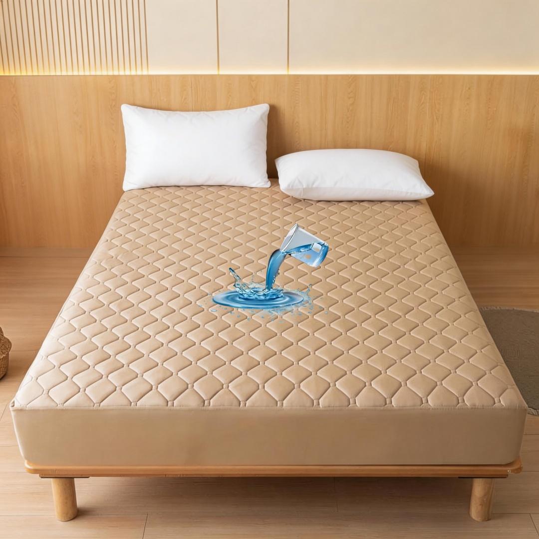 Waterproof Thick Quilted Mattress Protector, Soft Fitted Sheet, No Pillowcase, Washable, Multi-Color, All Season, Bedding Mattress Cover, Bed Cover for Bedroom, Guest Room #GLOBAL PICKS