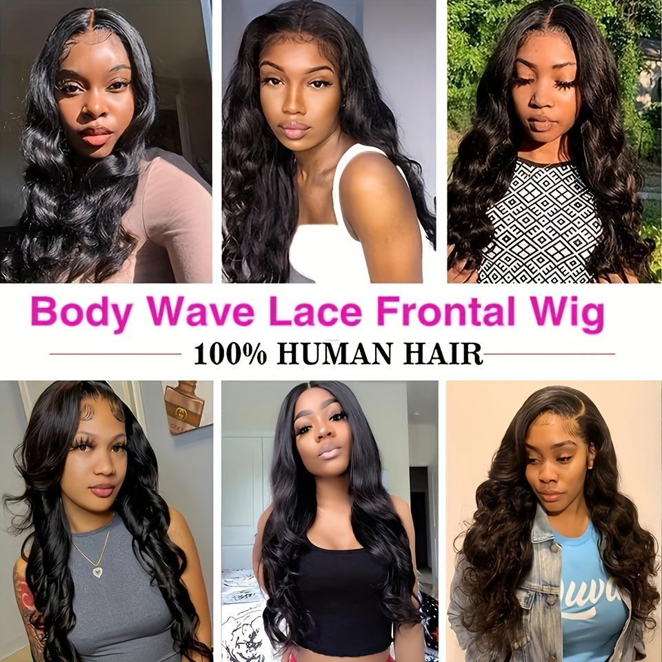 Bling Hair Body Wave 13x4 HD Transparent Lace Frontal Wig For Black Women Pre Plucked 100% Brazilian Real Hair Wig Nature Color