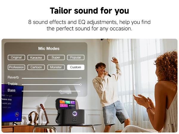 Ikarao Shell S2 Portable Bluetooth Karaoke Machine Device - 140W Stereo Sound System, Built-in Screen with Lyrics Display, 2 Self-Charging Wireless Microphones, Bluetooth and App Compatibility Speakers, TV Connectivity, Outdoor Audio for Home, Party Use s