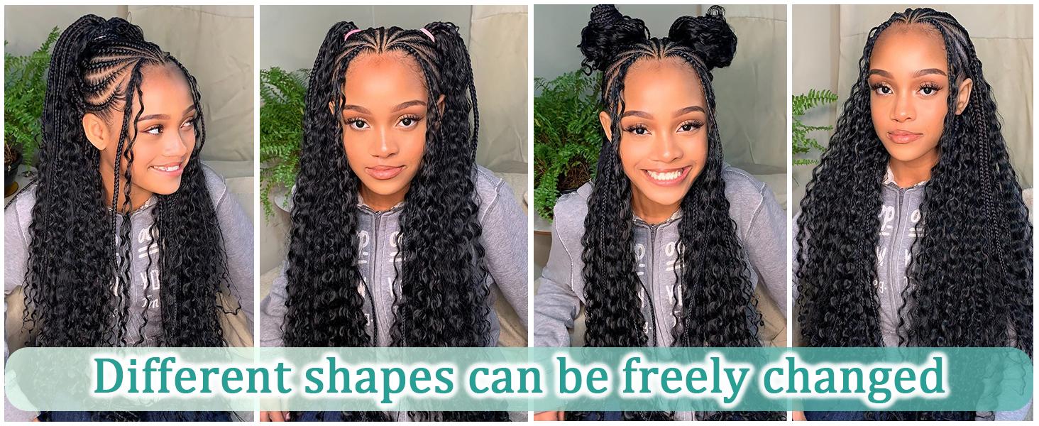 VIPbeauty Boho Human Braiding Hair Burmese Curly Bulk for Daughter/Friend For Bohemian Knotless Braids Natural Curly End No Weft 1/3 Bundles 100g/1 Bundles  1B Natural Black Salon-Quality
