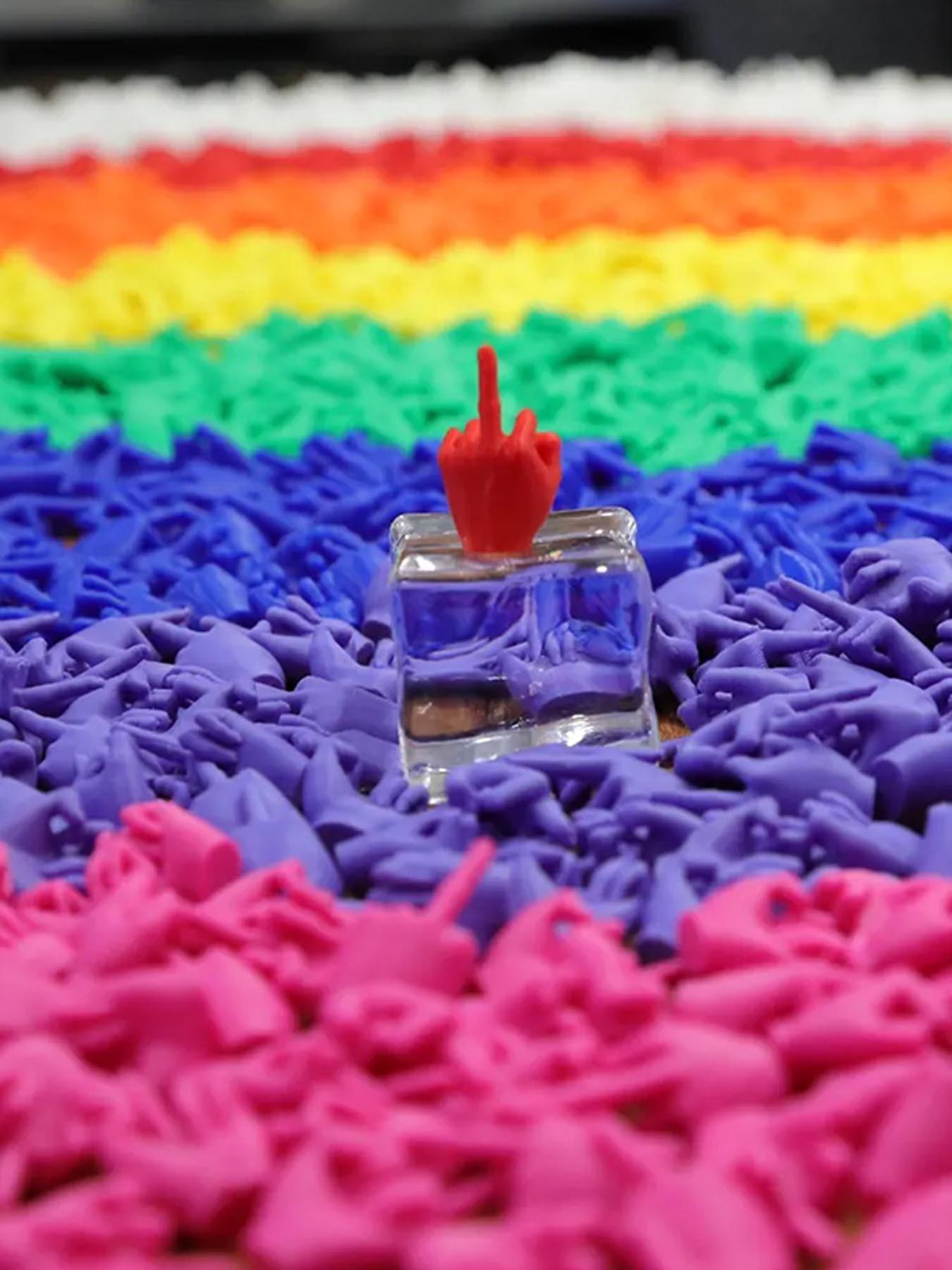 10pcs/20pcs 3D Printed Mini Middle Finger, Fun Plastic ”F-U" Gesture, Colorful Or Mixed Colors, Novelty Prank Funny Gift, Can Be Used For Bachelor Party Gifts, Holiday Gifts, Prank Gifts For Boyfriends